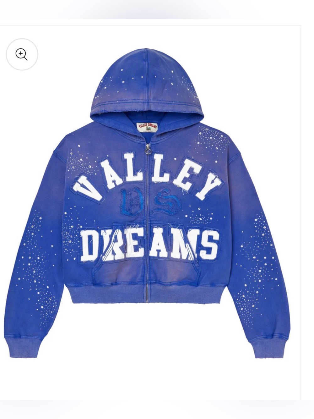 Valley Dreams Blue Kids Zip Front Hoodie by Valley Dreams
